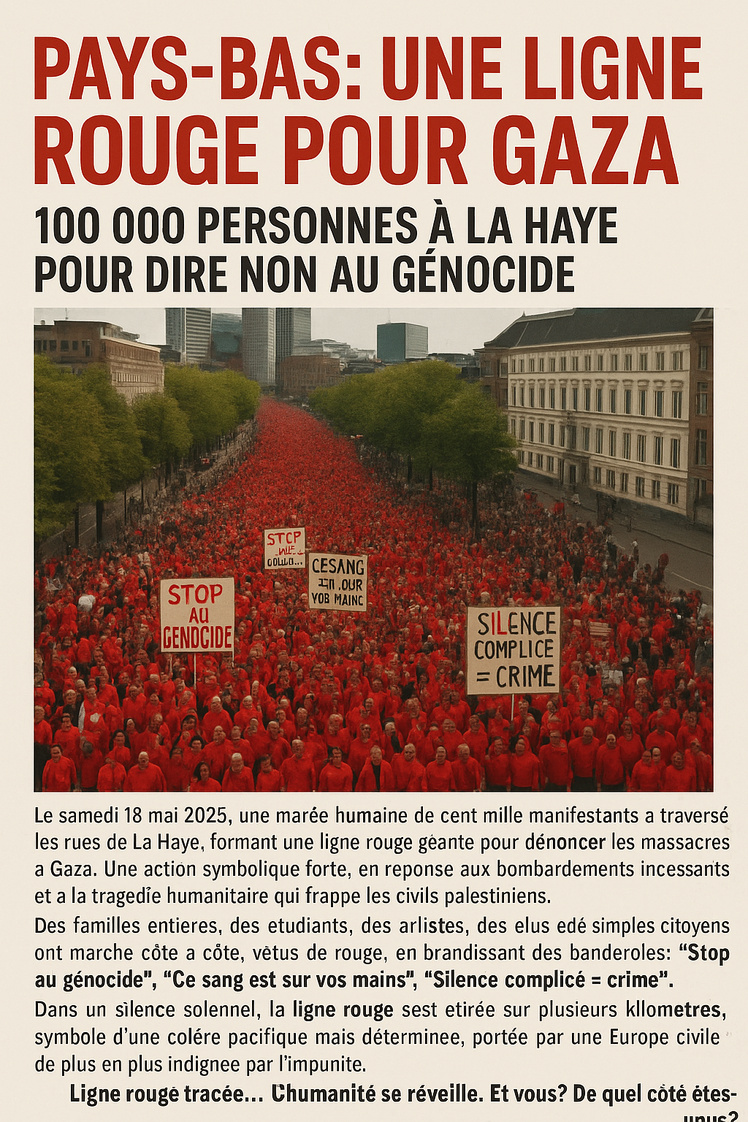 Gaza : le mur rouge au Pays Bas Gaza : le mur rouge au Pays Bas