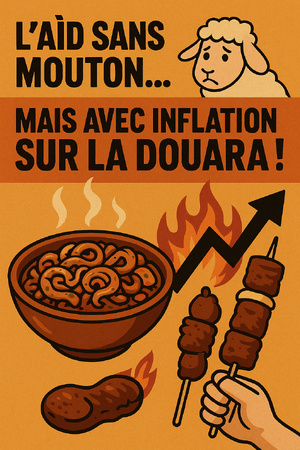 Billet humouristique : L’Aïd sans mouton… mais avec inflation sur la douara ! Billet humouristique : L’Aïd sans mouton… mais avec inflation sur la douara !