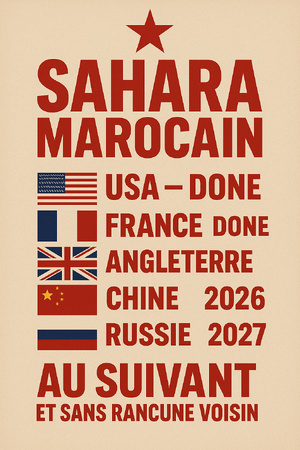 Sahara marocain : Le Royaume Uni sur les pas des USA, la France, l'Espagne , ...... Sahara marocain : Le Royaume Uni sur les pas des USA, la France, l'Espagne , ......