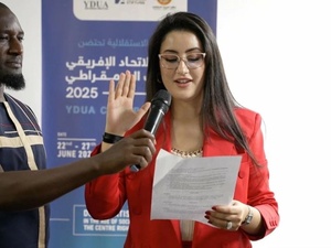 Marwa El Ansari, députée marocaine, a été élue à la présidence de l'Union des jeunes démocrates d'Afrique.