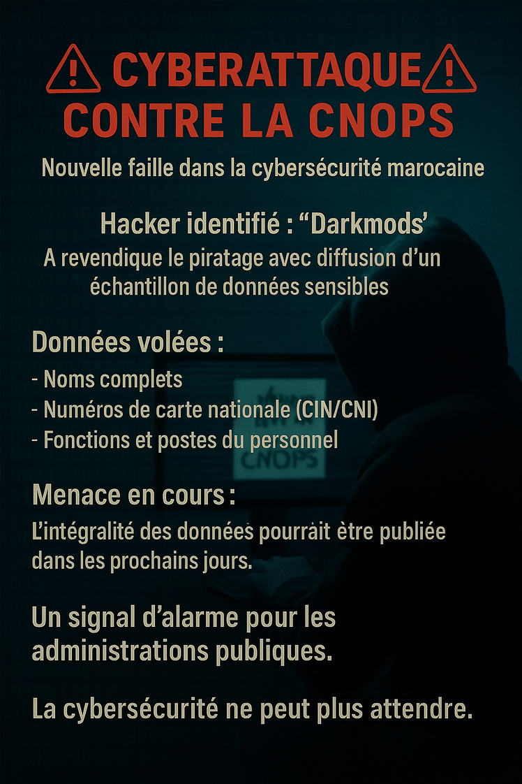La CNOPS victime d'une cyberattaque La CNOPS victime d'une cyberattaque