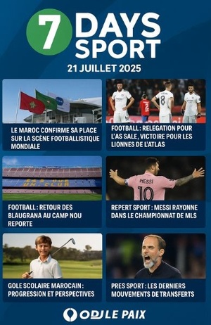 Podcast : l'essentiel de l'actualité Sport de la semaine du 21-07-2025 " Podcast : l'essentiel de l'actualité Sport de la semaine du 21-07-2025 "