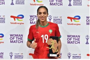 CAN Féminine 2024 : Sakinah Ouzraoui élue joueuse du match Maroc-Ghana CAN Féminine 2024 : Sakinah Ouzraoui élue joueuse du match Maroc-Ghana