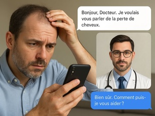 Tchater avec notre conseillier en dermatologie au sujet de la perte de cheveux Tchater avec notre conseillier en dermatologie au sujet de la perte de cheveux