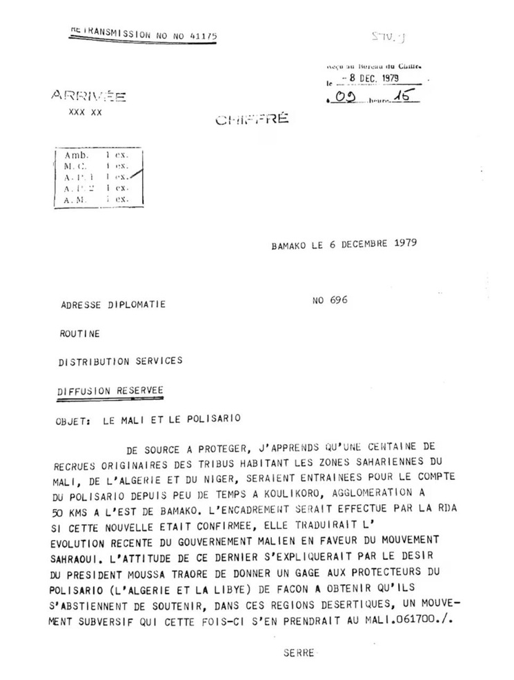 La preuve par les archives : l’Algérie a instrumentalisé le Polisario au Mali et d’autres pays du Sahel La preuve par les archives : l’Algérie a instrumentalisé le Polisario au Mali et d’autres pays du Sahel