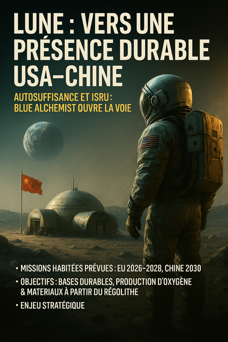 États-Unis et la Chine : présence durable et autosuffisance sur la lune États-Unis et la Chine : présence durable et autosuffisance sur la lune