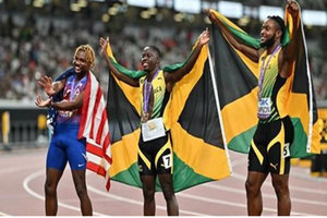 Oblique Seville sacré champion du monde du 100 m : la Jamaïque retrouve sa suprématie