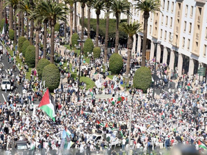 Rabat : Des milliers de Marocains manifestent contre le génocide à Gaza Rabat : Des milliers de Marocains manifestent contre le génocide à Gaza