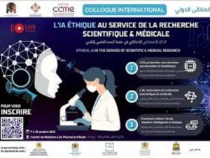 ​Le CCME, co-organisateur du colloque international sur I'IA éthique en recherche médicale et scientifique 9 et 10 octobre 2025 Rabat