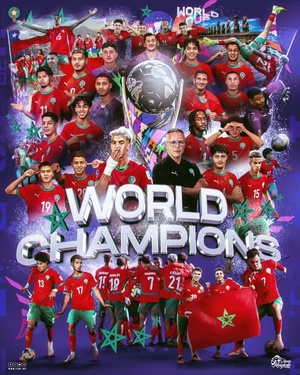 Le Maroc sur le toit du monde : les Lionceaux de l’Atlas sacrés champions du monde U20 au Chili !