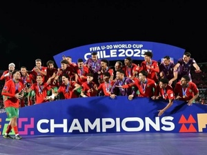 Récéption Royale pour la sélection nationale de football Championne du Monde