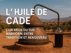 L’huile de cade : l’or brun du Sud marocain entre tradition et renouveau L’huile de cade : l’or brun du Sud marocain entre tradition et renouveau