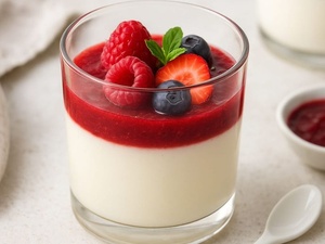Panna cotta légère au lait d’amande et coulis de fruits rouges : la gourmandise sans la culpabilité