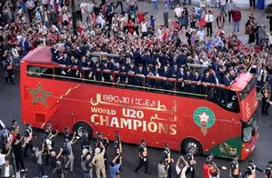 Accueil triomphal à Rabat pour les champions du monde U20 marocains