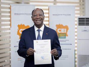 Alassane Ouattara réélu pour un quatrième mandat en Côte d’Ivoire avec 89,77 % des voix Alassane Ouattara réélu pour un quatrième mandat en Côte d’Ivoire avec 89,77 % des voix