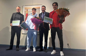 Bruxelles : le consulat honore Ali Maamar et Anas Tajouart, champions du monde U20 avec le Maroc Bruxelles : le consulat honore Ali Maamar et Anas Tajouart, champions du monde U20 avec le Maroc