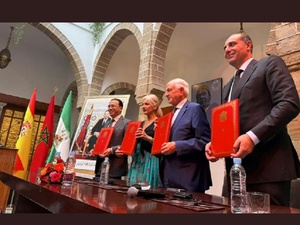 Signature d'un mémorandum d'entente pour la préservation du Pavillon Hassan II à Séville Signature d'un mémorandum d'entente pour la préservation du Pavillon Hassan II à Séville