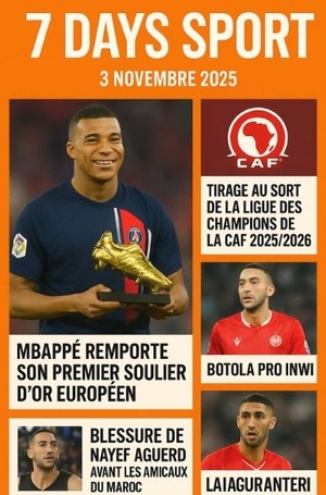 Podcast : l'essentiel de l'actualité Sport de la semaine du 03-11-2025 Podcast : l'essentiel de l'actualité Sport de la semaine du 03-11-2025