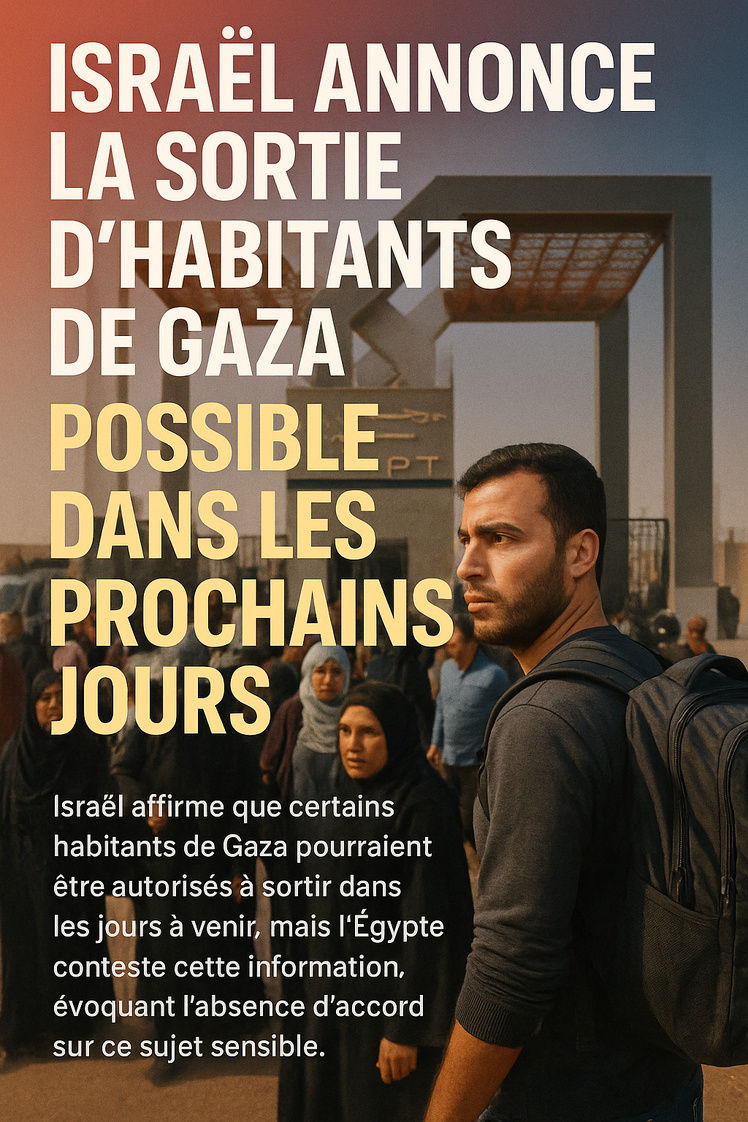 Israël annonce la sortie d'habitants de Gaza possible dans les prochains jours, l'Égypte dément.