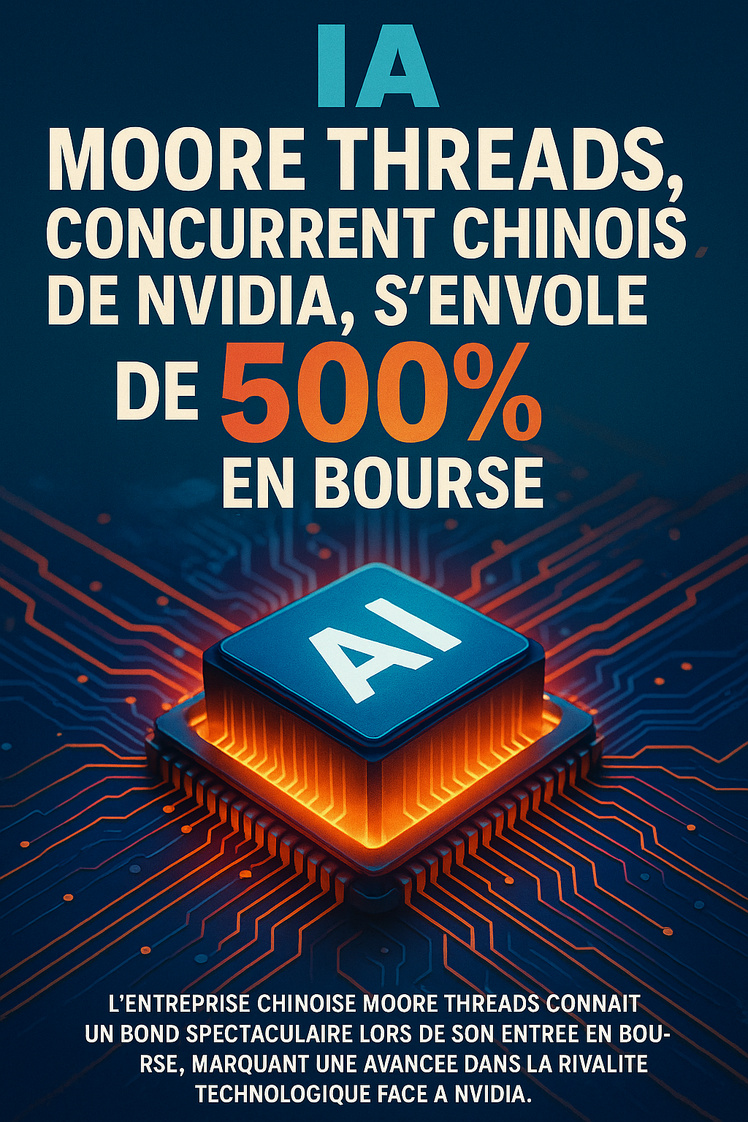 IA : Moore Threads, concurrent chinois de Nvidia, s'envole de 500% en bourse. IA : Moore Threads, concurrent chinois de Nvidia, s'envole de 500% en bourse.