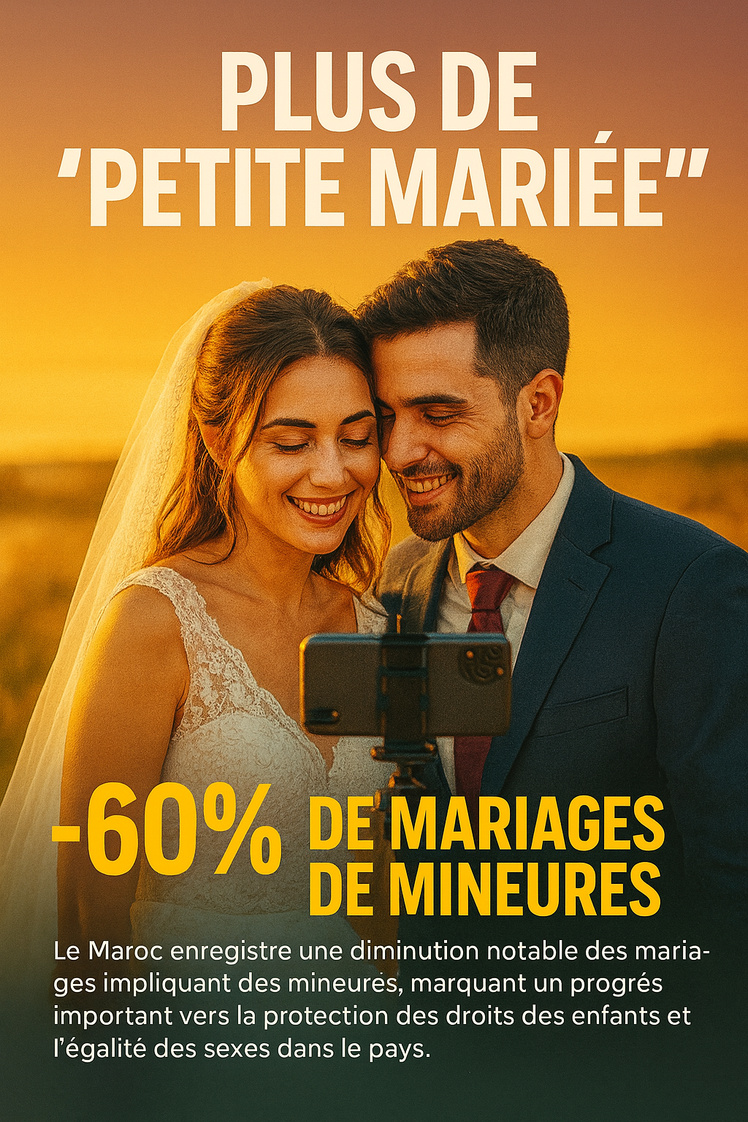 Mariages de mineurs: Le Maroc enregistre une forte baisse. Mariages de mineurs: Le Maroc enregistre une forte baisse.