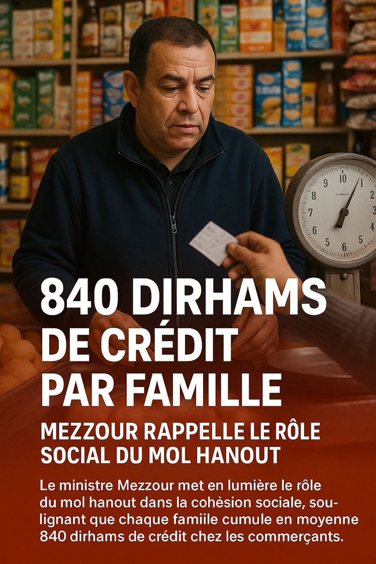 840 dirhams de crédit par famille chez l'épicier 840 dirhams de crédit par famille chez l'épicier