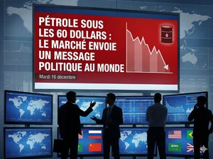 Pétrole sous les 60 dollars : le marché envoie un message politique au monde Pétrole sous les 60 dollars : le marché envoie un message politique au monde