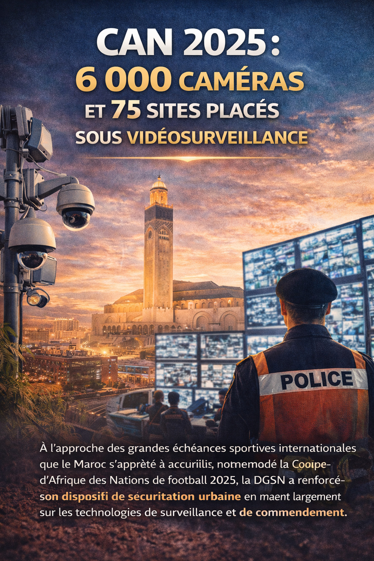 CAN 2025 : 6.000 caméras et 75 sites placés sous vidéosurveillance CAN 2025 : 6.000 caméras et 75 sites placés sous vidéosurveillance
