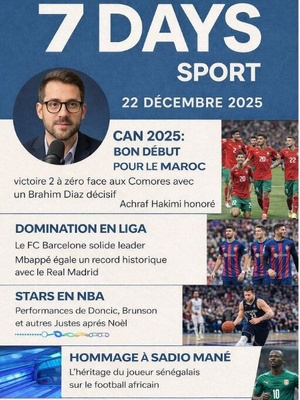 Podcast : l'essentiel de l'actualité Sport de la semaine du 22-12-2025