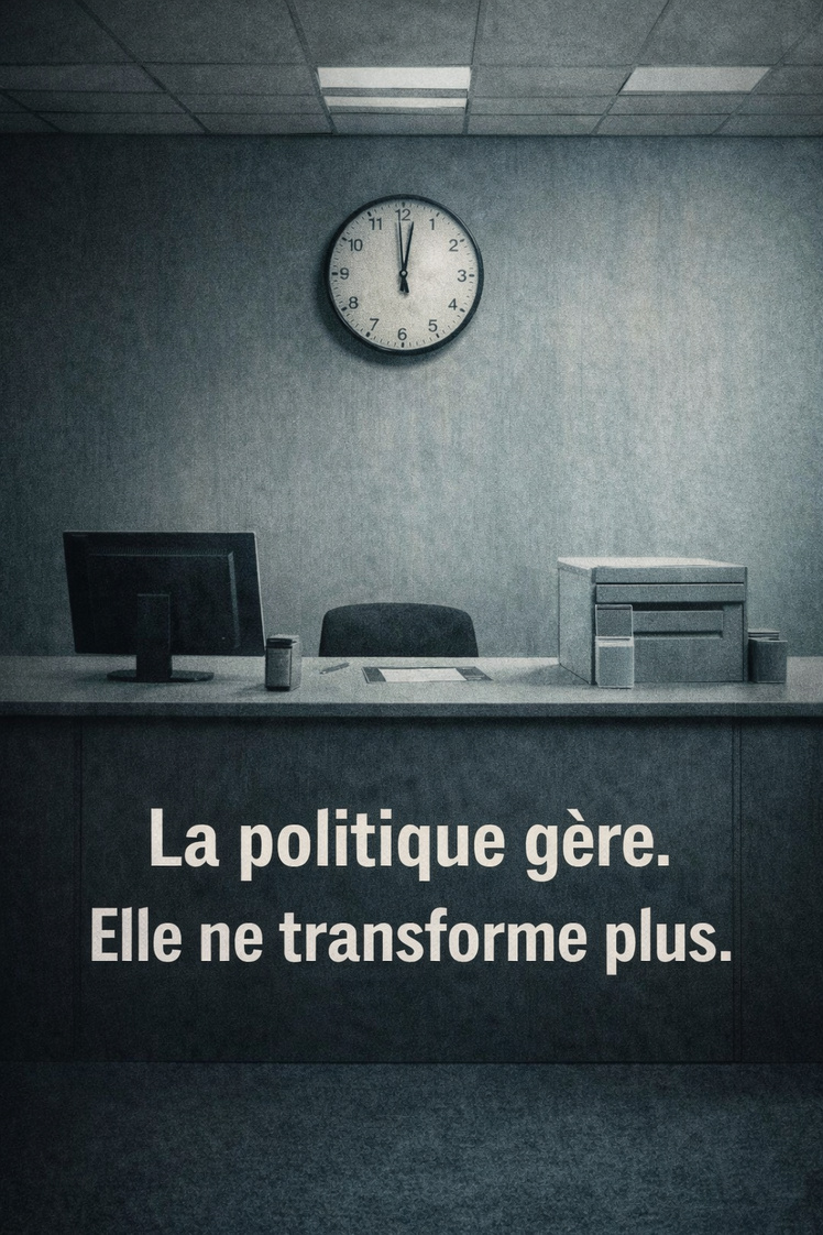 LA POLITIQUE GÈRE. ELLE NE TRANSFORME PLUS.