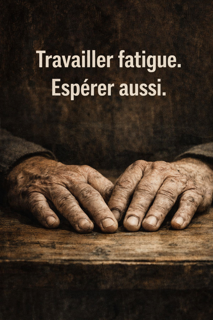 TRAVAILLER FATIGUE. ESPÉRER AUSSI.