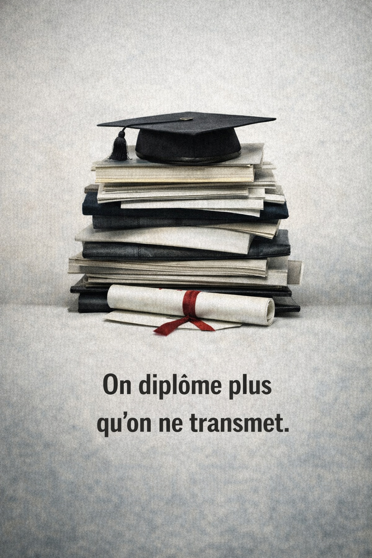 ON DIPLÔME PLUS QU’ON NE TRANSMET ON DIPLÔME PLUS QU’ON NE TRANSMET