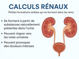 Calculs rénaux : comprendre ces petits cristaux qui peuvent provoquer de grandes douleurs.