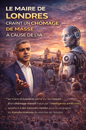 Le maire de Londres craint un chômage de masse à cause de l'IA.