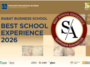 Rabat Business School, élue « Best School Experience 2026 » : une consécration qui résonne bien au-delà des frontières Rabat Business School, élue « Best School Experience 2026 » : une consécration qui résonne bien au-delà des frontières