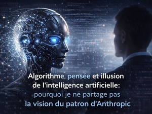 Algorithme, pensée et illusion de l’intelligence artificielle : pourquoi je ne partage pas la vision du patron d’Anthropic Algorithme, pensée et illusion de l’intelligence artificielle : pourquoi je ne partage pas la vision du patron d’Anthropic