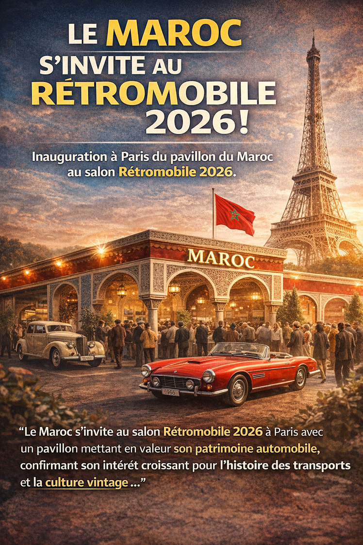Inauguration à Paris du pavillon du Maroc au salon Rétromobile 2026 Inauguration à Paris du pavillon du Maroc au salon Rétromobile 2026