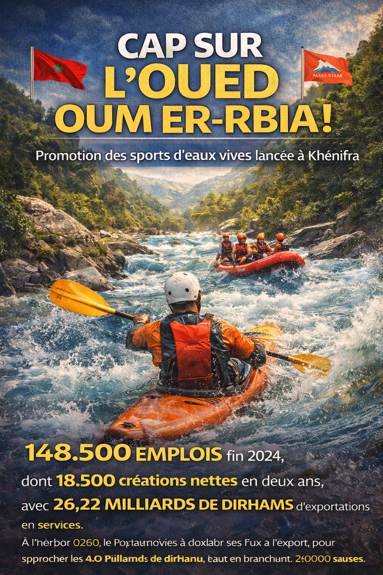 Un projet dédié à la promotion des sports d’eaux vives sur le fleuve Oum Er-Rbia
