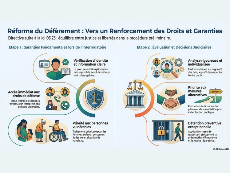 Le Ministère public précise les règles d'interrogatoire et l'usage de la détention préventive 