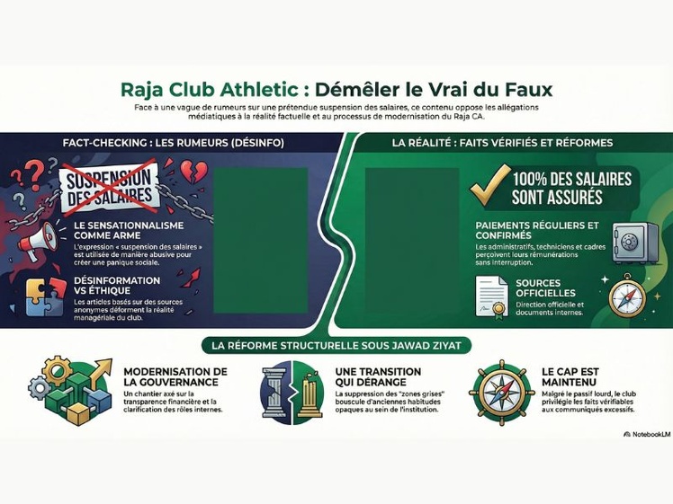 Quand la désinformation, les fake news et la calomnie tentent de fragiliser le Raja Club Athletic