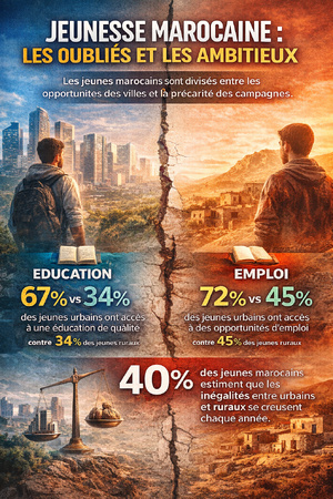 Les oubliés et les ambitieux : La jeunesse marocaine face à ses clivages internes Les oubliés et les ambitieux : La jeunesse marocaine face à ses clivages internes