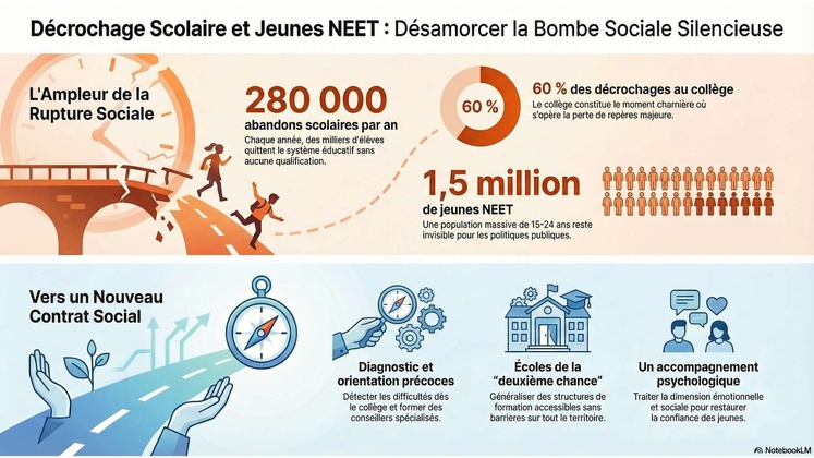 ​Décrochage scolaire et jeunes NEET : la bombe sociale silencieuse