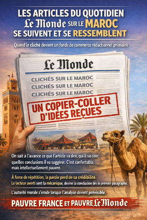 ​Les articles du quotidien LE MONDE sur le Maroc se suivent et se ressemblent