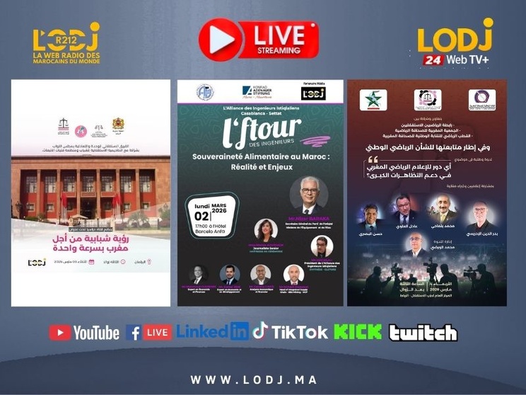 Trois jours, trois événements, trois causes.. une mobilisation engagée : L’ODJ Media au cœur de l’actualité natioane en live streaming Trois jours, trois événements, trois causes.. une mobilisation engagée : L’ODJ Media au cœur de l’actualité natioane en live streaming