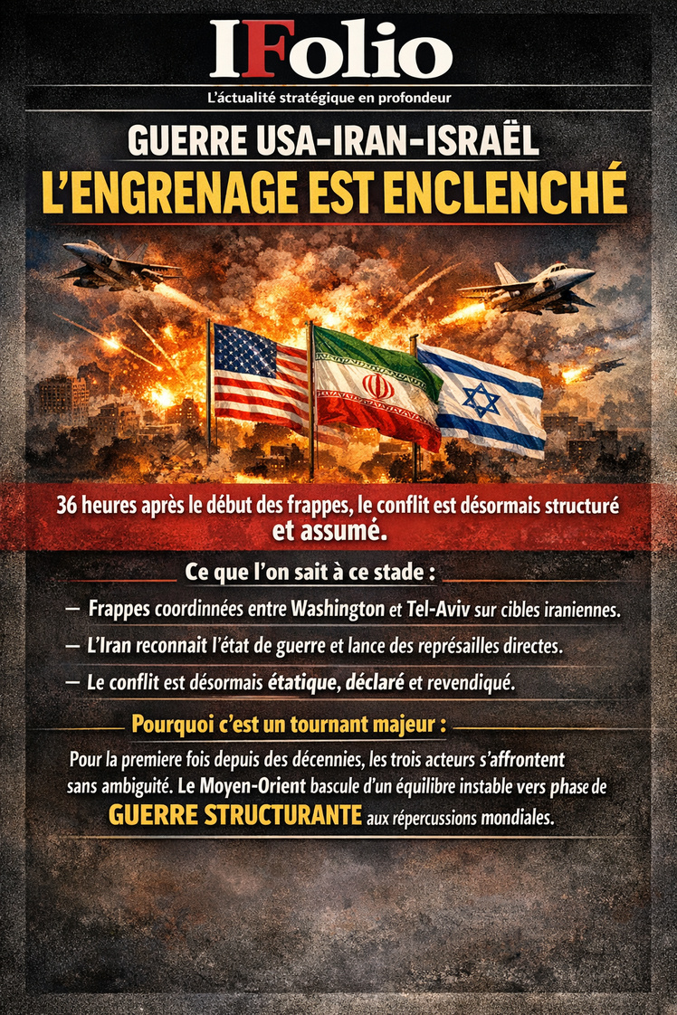 Guerre USA–Iran–Israël : l’engrenage est enclenché Guerre USA–Iran–Israël : l’engrenage est enclenché