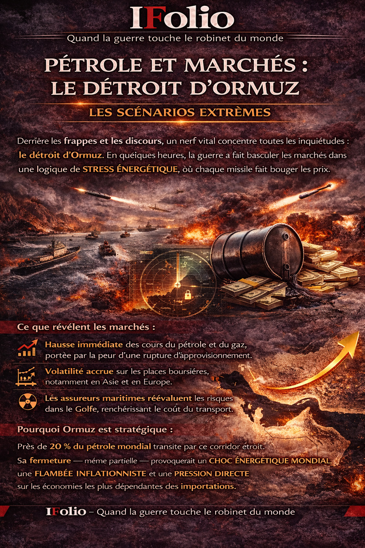 Pétrole et marchés : le détroit d’Ormuz sous tension Pétrole et marchés : le détroit d’Ormuz sous tension