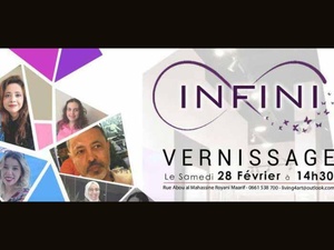 “Infini” à Casablanca: une exposition collective qui ouvre le champ des interprétations “Infini” à Casablanca: une exposition collective qui ouvre le champ des interprétations