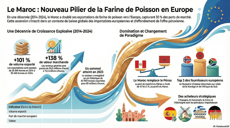 Farine de poisson : le Maroc s’impose en Europe