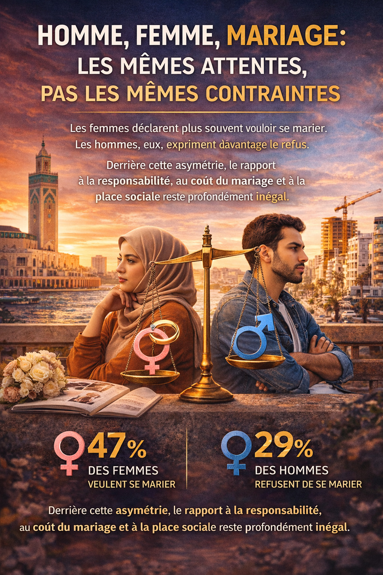 Homme, femme, mariage : les mêmes attentes, pas les mêmes contraintes Homme, femme, mariage : les mêmes attentes, pas les mêmes contraintes