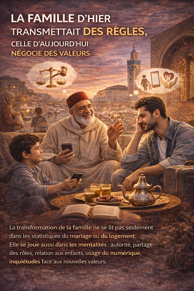 La famille Marocaine d’hier transmettait des règles, celle d’aujourd’hui négocie des valeurs